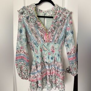 NWOT Hemant Nandita Floral Ruffle Women's Top